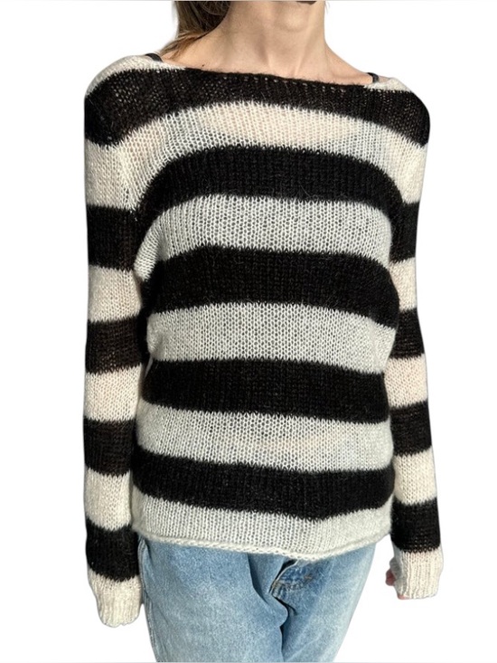 Brandy Melville Sweaters - Brandy Melville John Galt Colette Striped Sweater Black & White Size S